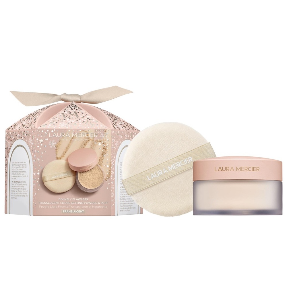 Laura Mercier Divinely Flawless Translucent Loose Setting Powder & Puff Set